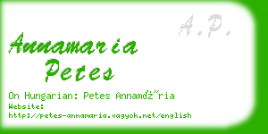 annamaria petes business card